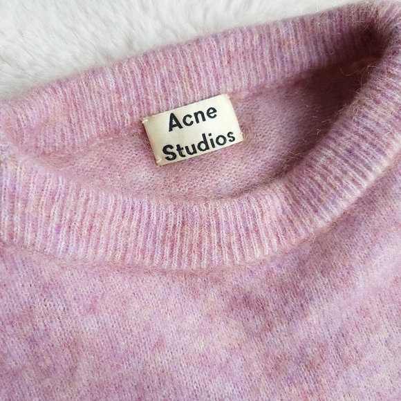 Acne Studios Unicorn Lavender Crew Neck Mohair Wool Sweater - Picture 4 of 14